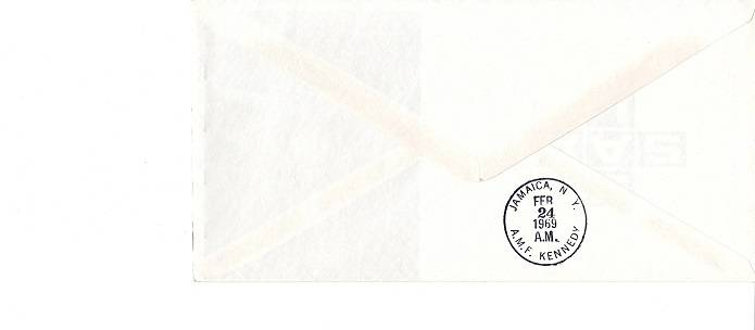 RSA 1969 FDC No9 Inaugural Flight Nyk-Jhb VF addressed