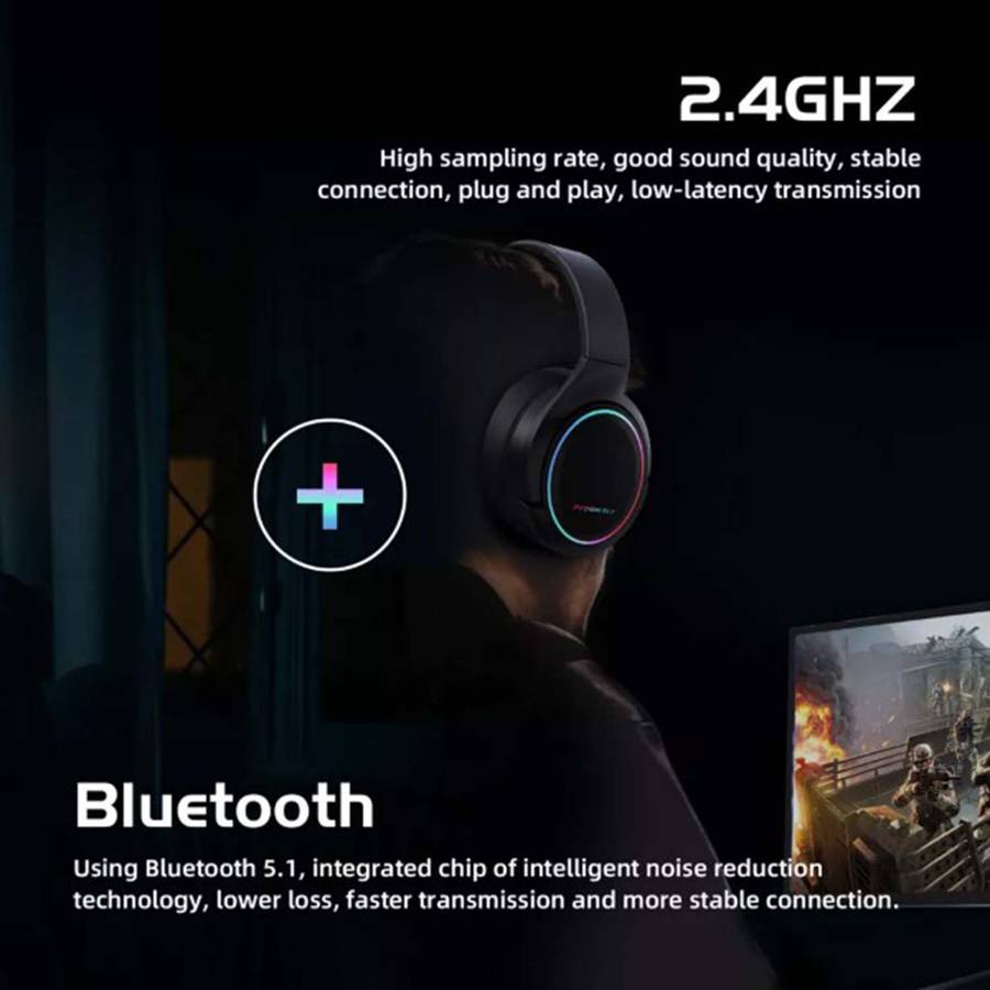 Pro Gaming Headset: Dual Connectivity Noise Cancelling