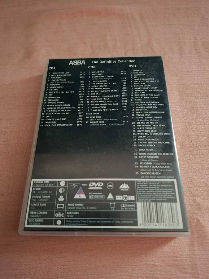 ABBA The Definative Collection CD &DVD set
