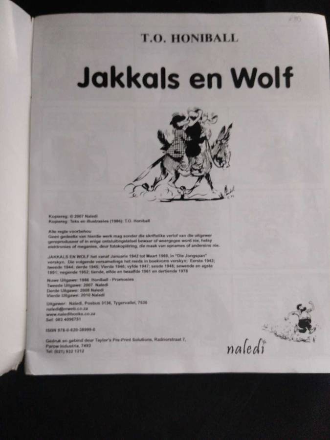 T. O. Honiball Jakkals en Wolf