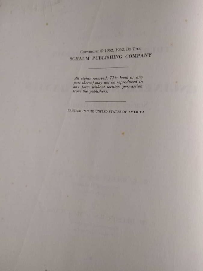 Schaum's Outline Series Theory and Problems