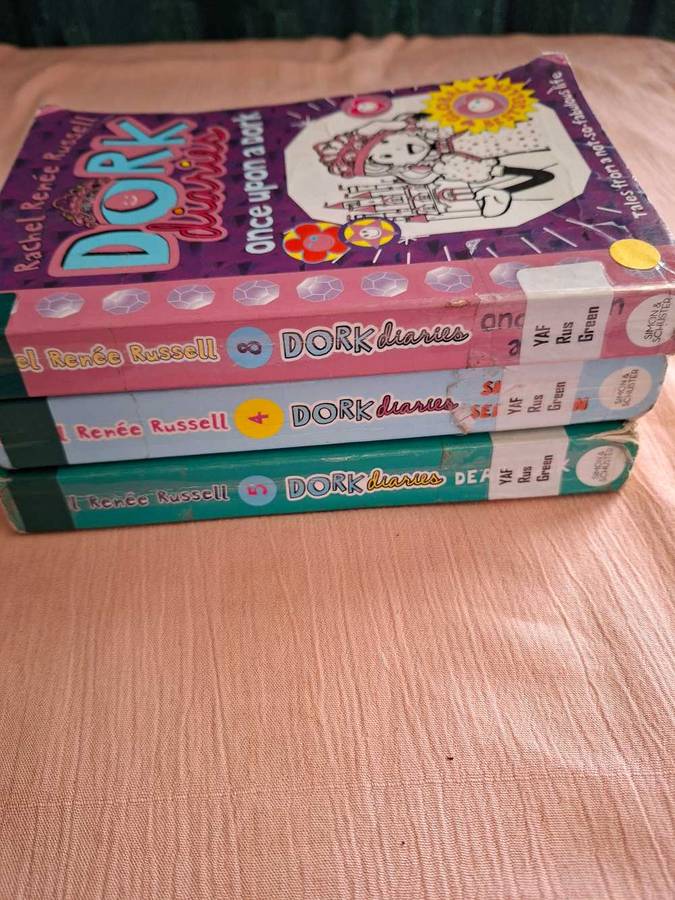 Rachel Renée Russell Dork Diaries Dear Dork, Skating Sensation and Once upon a Dork