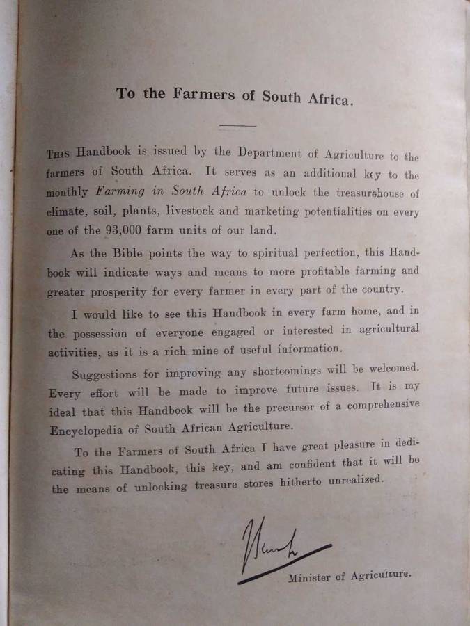Handbook for Farmers in South Africa Department of Agriculture Pretoria