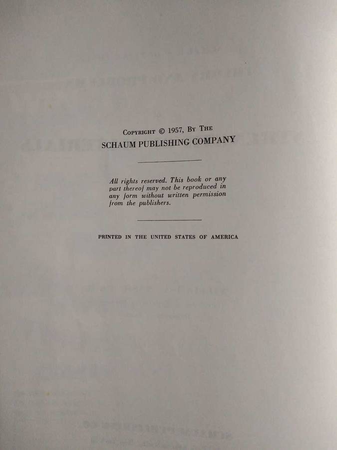 Schaum's Outline Series Theory and Problems