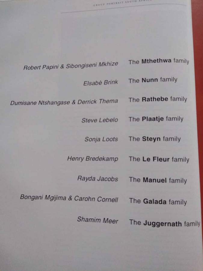 Paul Faber Group Portrait South Africa Nine family histories