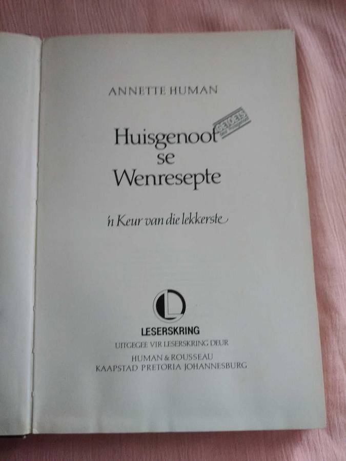 Huisgenoot se Wenresepte Annette Human