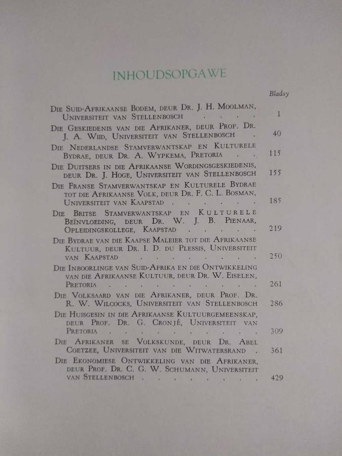 Kultuurgeskiedenis van die Afrikaner Deel 1