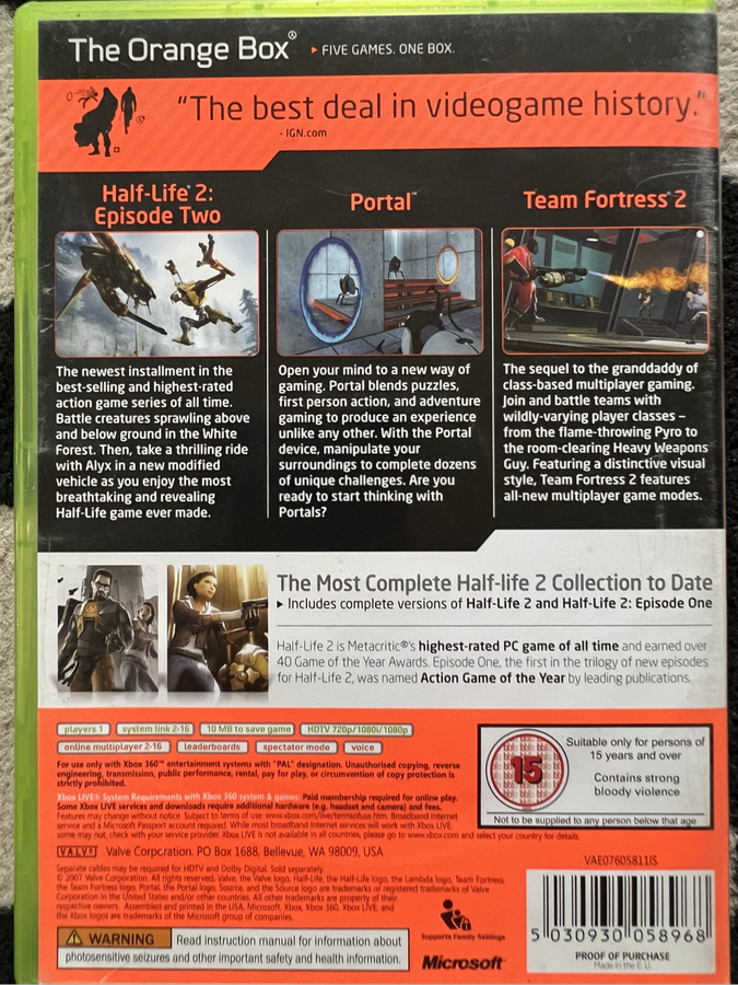 The Orange Box XBox360 CIB