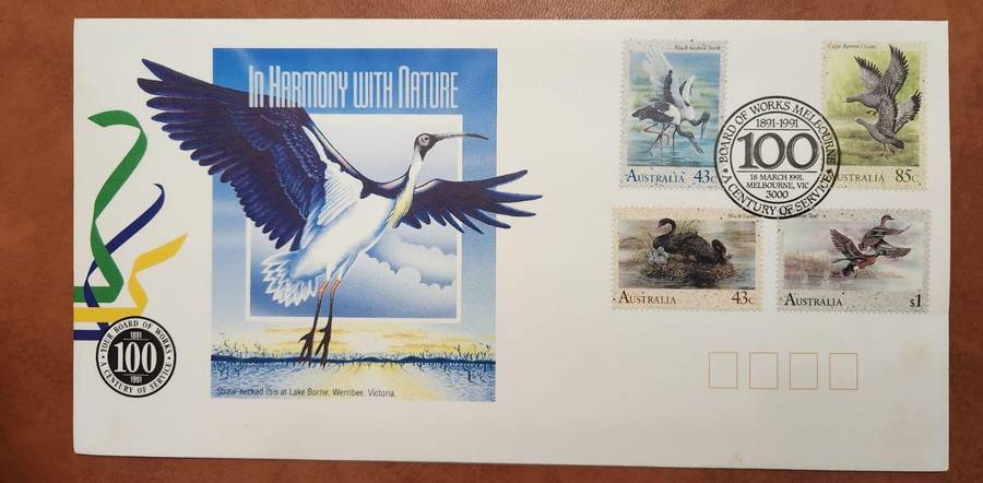 Australia FDC - Board of Works Melbourne (A century of service)
