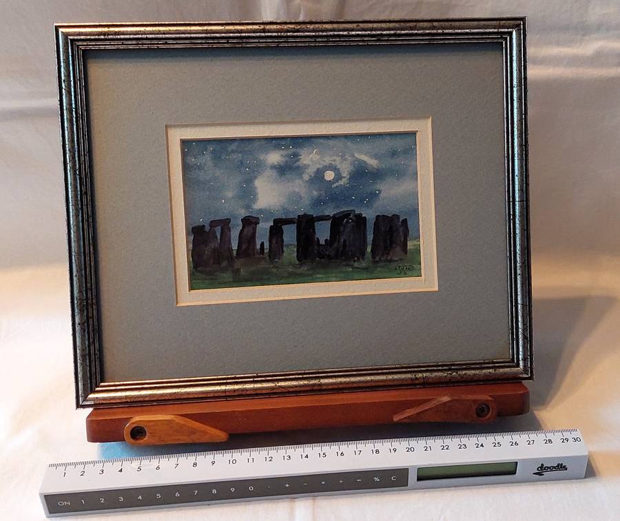 Limited Edition Print of a Watercolour Painting of Stonehenge - John Burrows (Signed & no. 27/950)