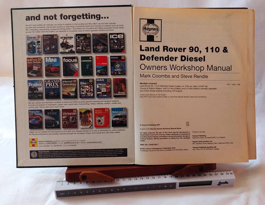 Land Rover 90,110 & Defender (1983 - 2007) - Workshop Manual - Haynes (3017)