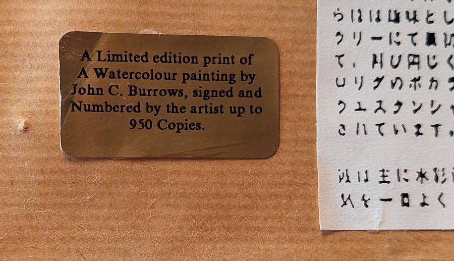 Limited Edition Print of a Watercolour Painting of Stonehenge - John Burrows (Signed & no. 27/950)