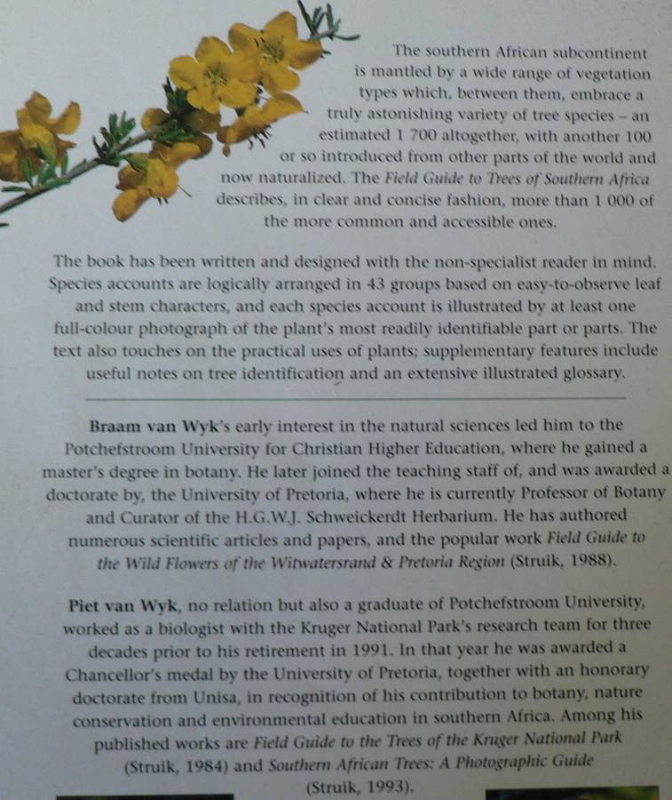 Field guide to the trees of Southern Africa by van Wyk and van Wyk