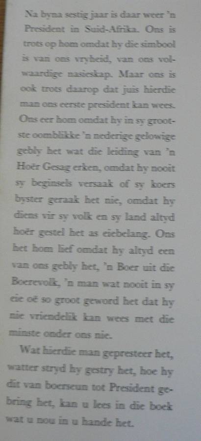 President C.R. Swart deur Jannie Kruger