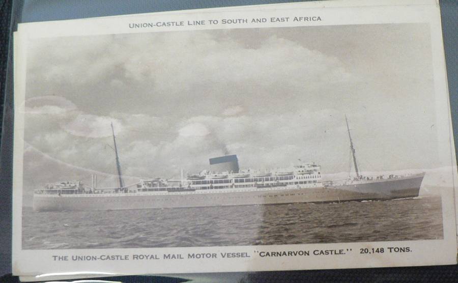 128 Union Castle line/ other mailships postcards (some colour but mostly b/w)