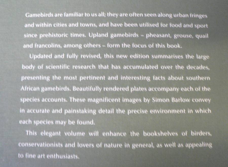 Gamebirds of Southern Africa by Little and Crowe