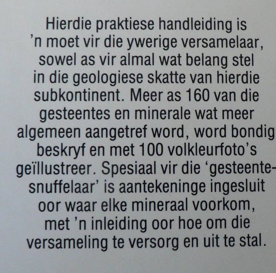 Gesteentes, minerale en Edelstene van Suider-Afrika deur E.K. Macintosh