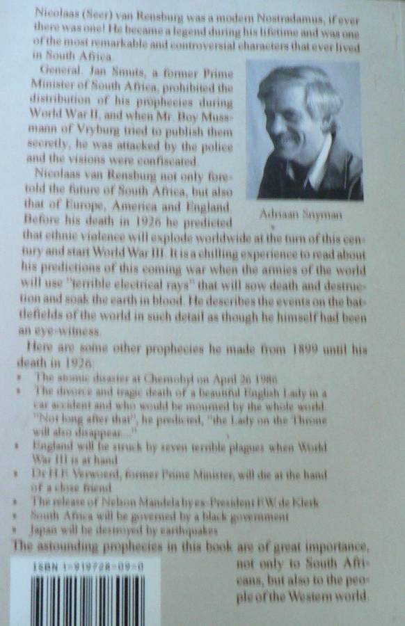 Siener van Rensburg, Voice of a prophet by Adriaan Snyman