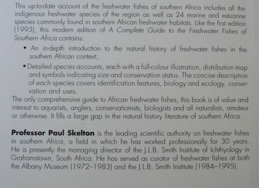 A complete guide to the freshwater fishes of Southern Africa by Paul Skelton