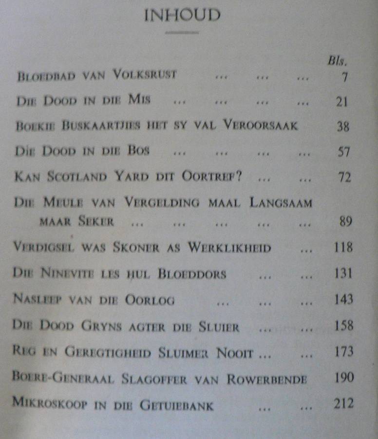 Ware Suid-Afrikaanse Moordverhale deur Johan vd Post (SA-ware misdaad, skaars boekie)