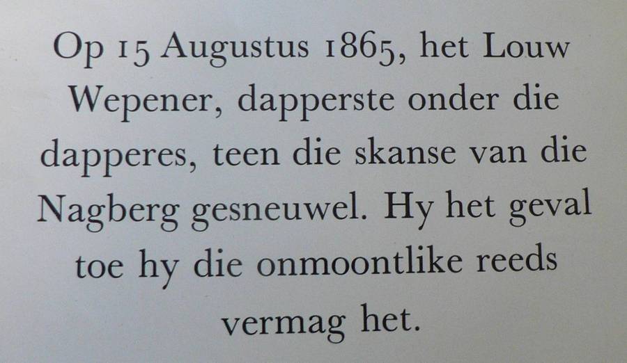 Die Nagberg seur JJG en PW Grobbelaar (Historiese Vrystaat jeugroman)