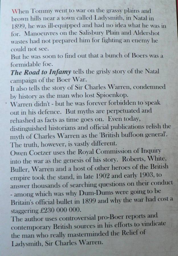 The Road to Infamy by Owen Fletcher (Anglo Boer War)
