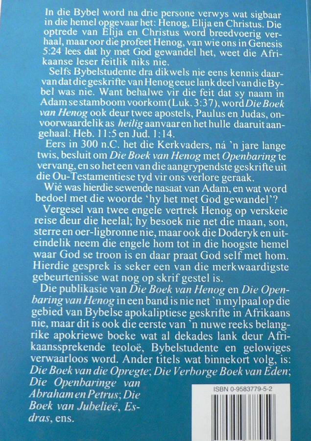 Die boek van Henog, vertaal deur Jan Combrink ( baie skaars)