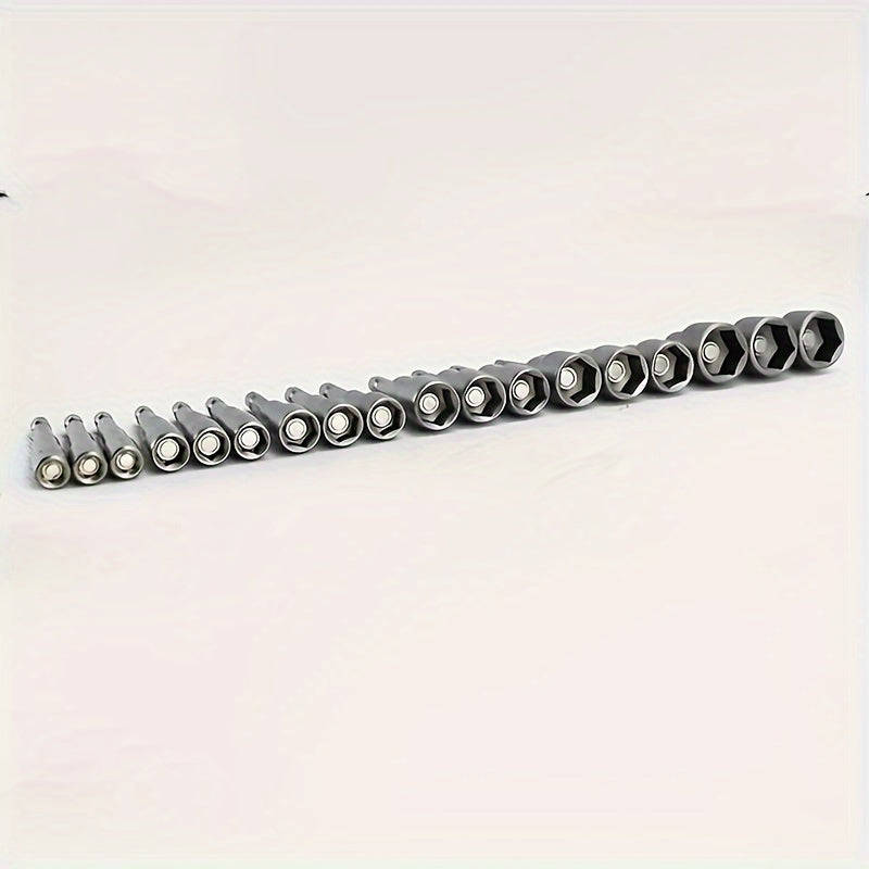 9 Piece Set 5Mm To 13Mm Hex Socket Driver Bits For Drills - Carbon Steel Construction