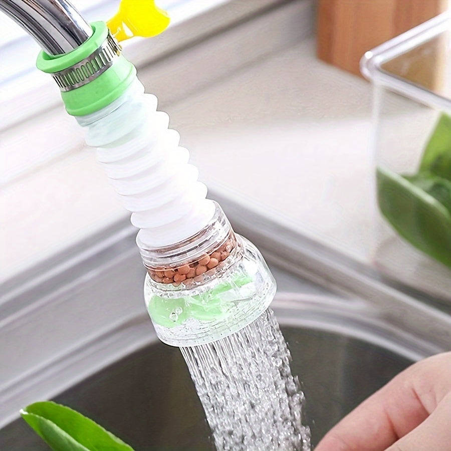 1-Piece Swivel Faucet Filter Extender With Water Filter - Plastic