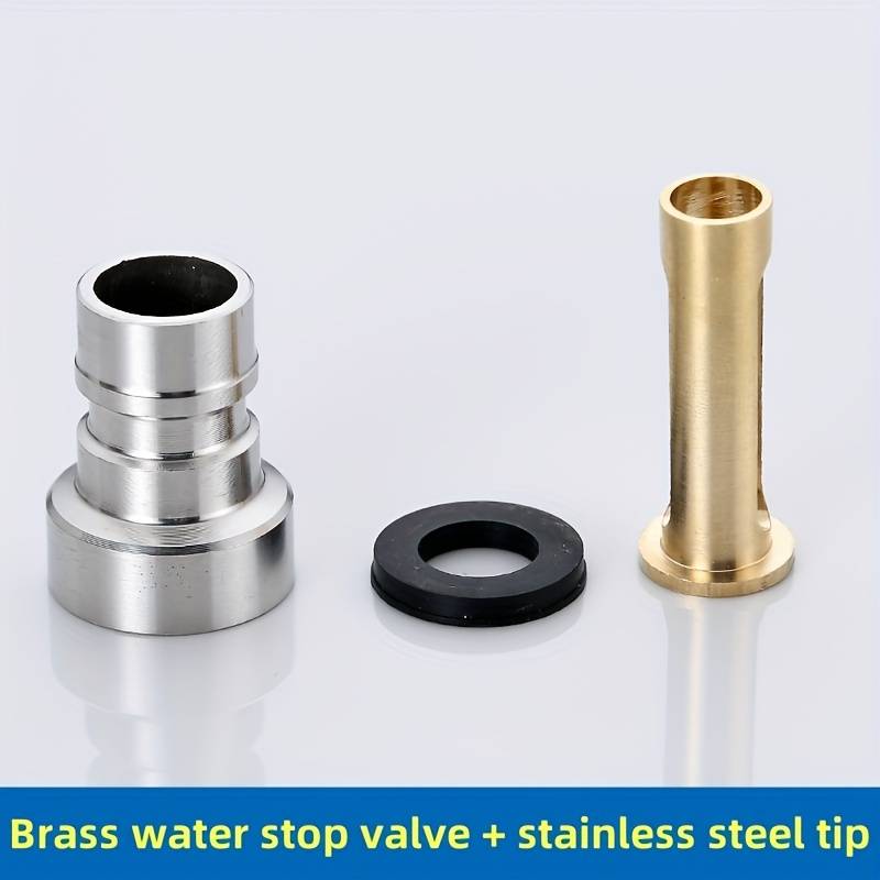 1pc Stainless Steel + Brass Washing Machine Water Faucet Check Valve