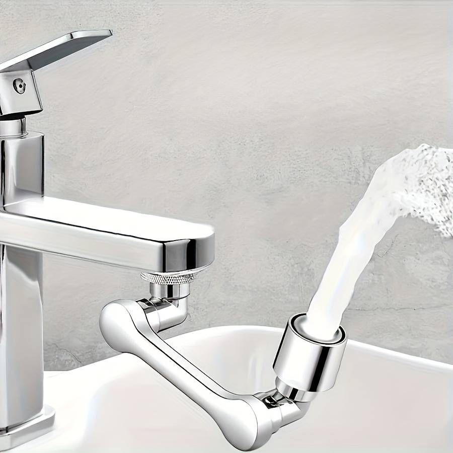 1pc Chrome-Plated 1080 Foldable Extendable Kitchen/Bathroom Faucet