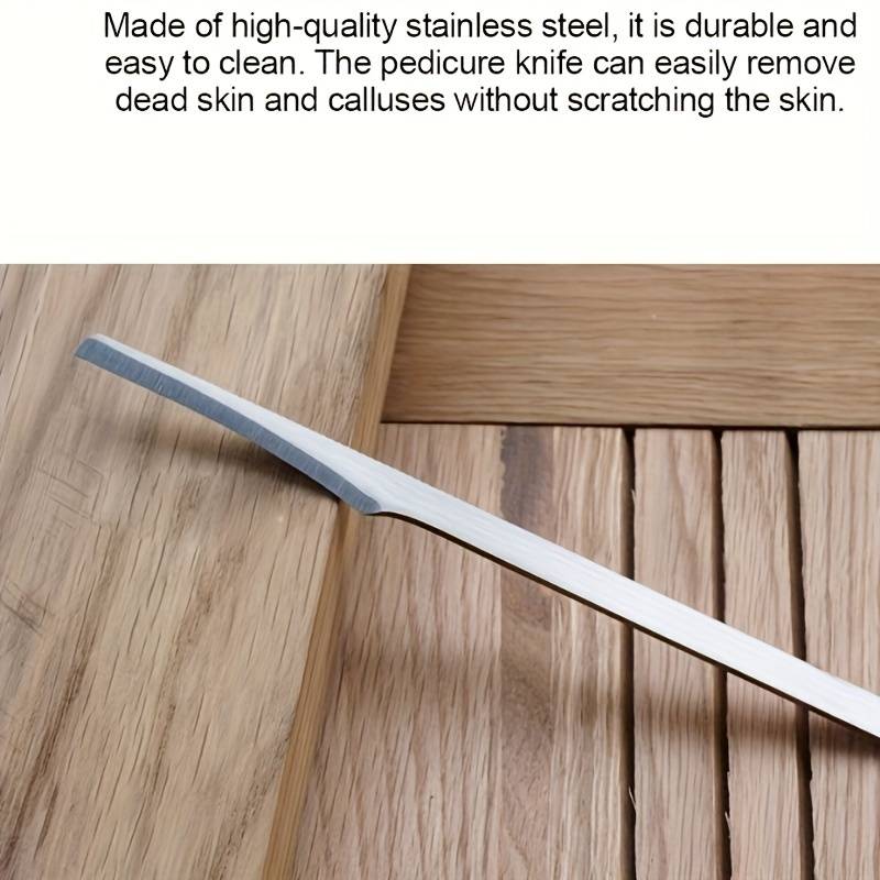 Stainless Steel Pedicure Knife - Professional Foot File For Callus Removal