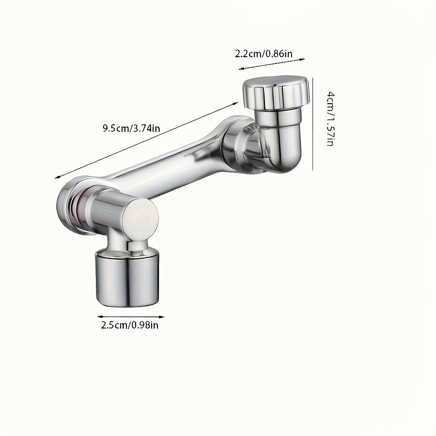 1pc Chrome-Plated 1080 Foldable Extendable Kitchen/Bathroom Faucet