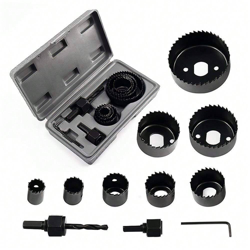 11-Piece Hole Saw Drill Bit Kit for Softwood, Plywood, Drywall, PVC