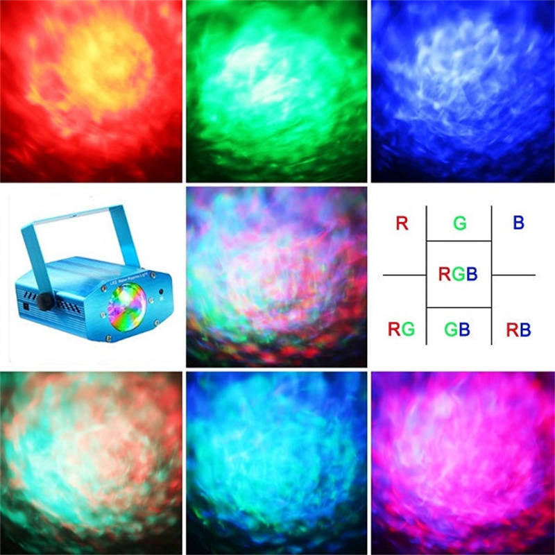Three Color Water Ripple LED Stage Light with Remote Control 220V