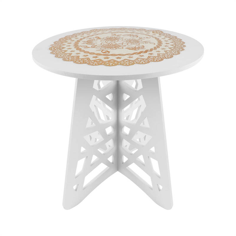 Round Lightweight Bedroom Living Room Balcony Side Table Bedside Table