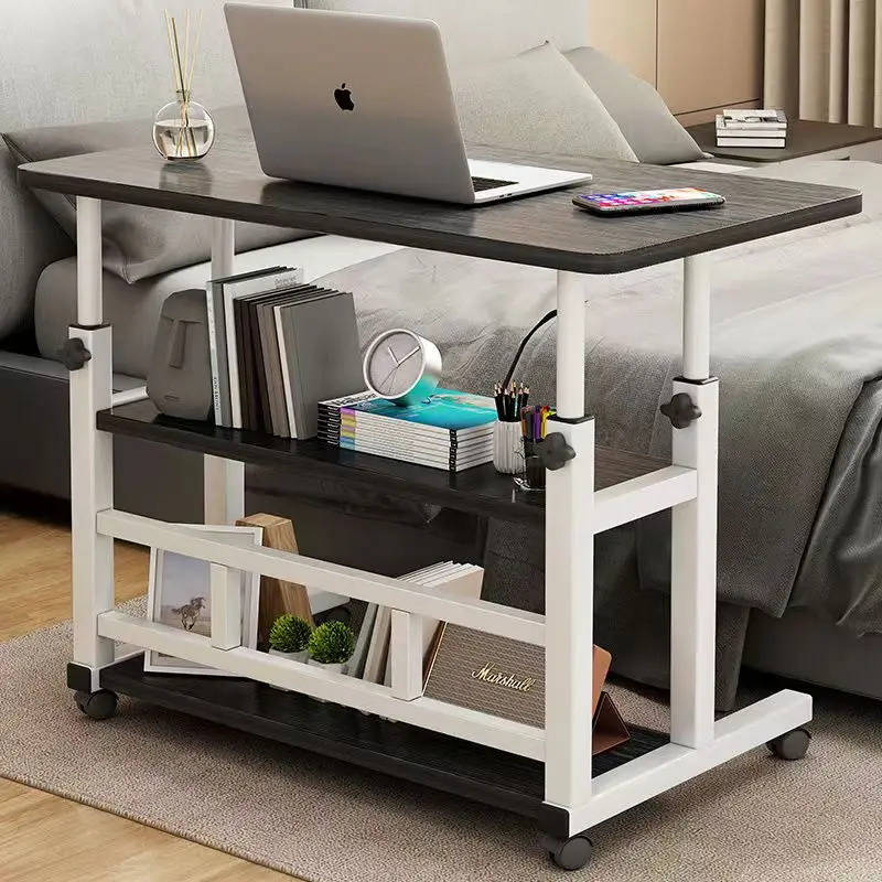 Adjustable Height Home Mobile Computer Desk Laptop Table with Wheels