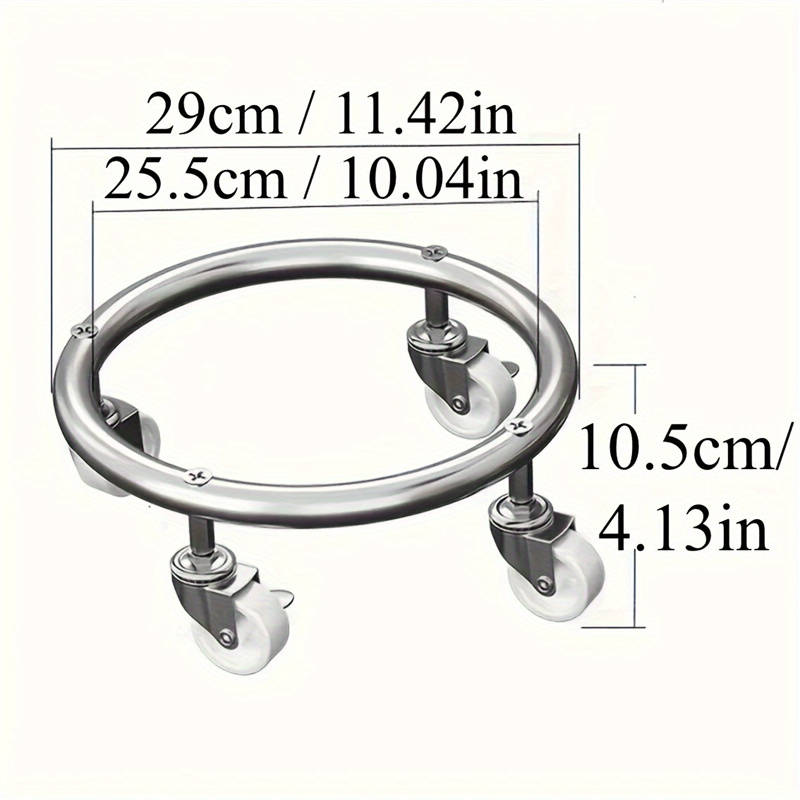 Heavy Duty Stainless Steel Gas Cylinder Cart, Removable Propane and LPG Tank Holder