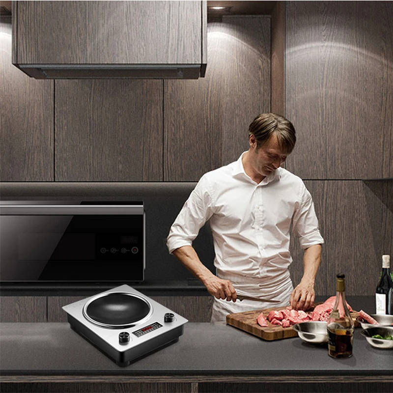 3000W Concave Induction Cooker Household Integrated Concave Boiler Battery Cooker