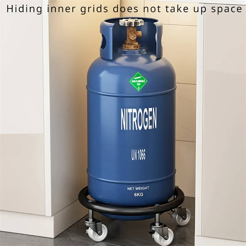 Heavy Duty Stainless Steel Gas Cylinder Cart, Removable Propane and LPG Tank Holder