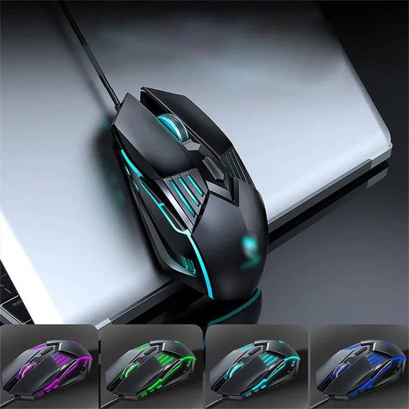 6D Wired LED Ergonomic Optical Computer Gaming Mouse