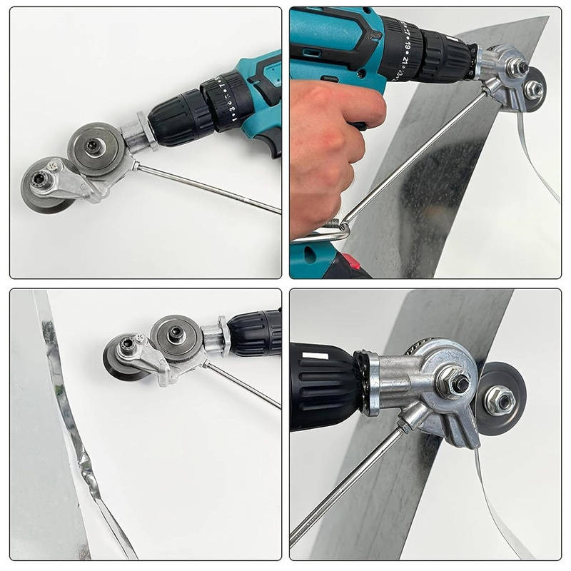 Electric Drill Modified Shearing Tool Drill Attachment for Metal Cutting