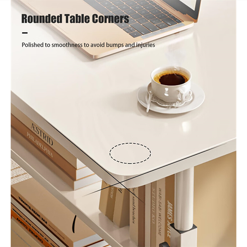 Adjustable Height Home Mobile Computer Desk Laptop Table with Wheels