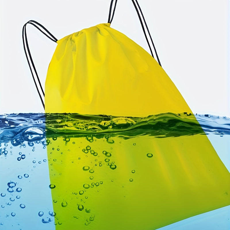 1pc Multicolor Drawstring Duffle Bag, Oxford Cloth Sports Backpack, Marathon Running Bag, Football G