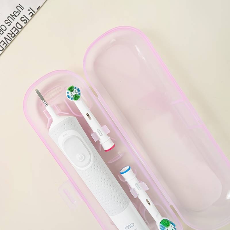 Pink Electric Toothbrush Travel Case - Translucent