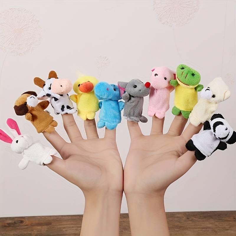10-Piece Mini Animal Finger Puppet Set