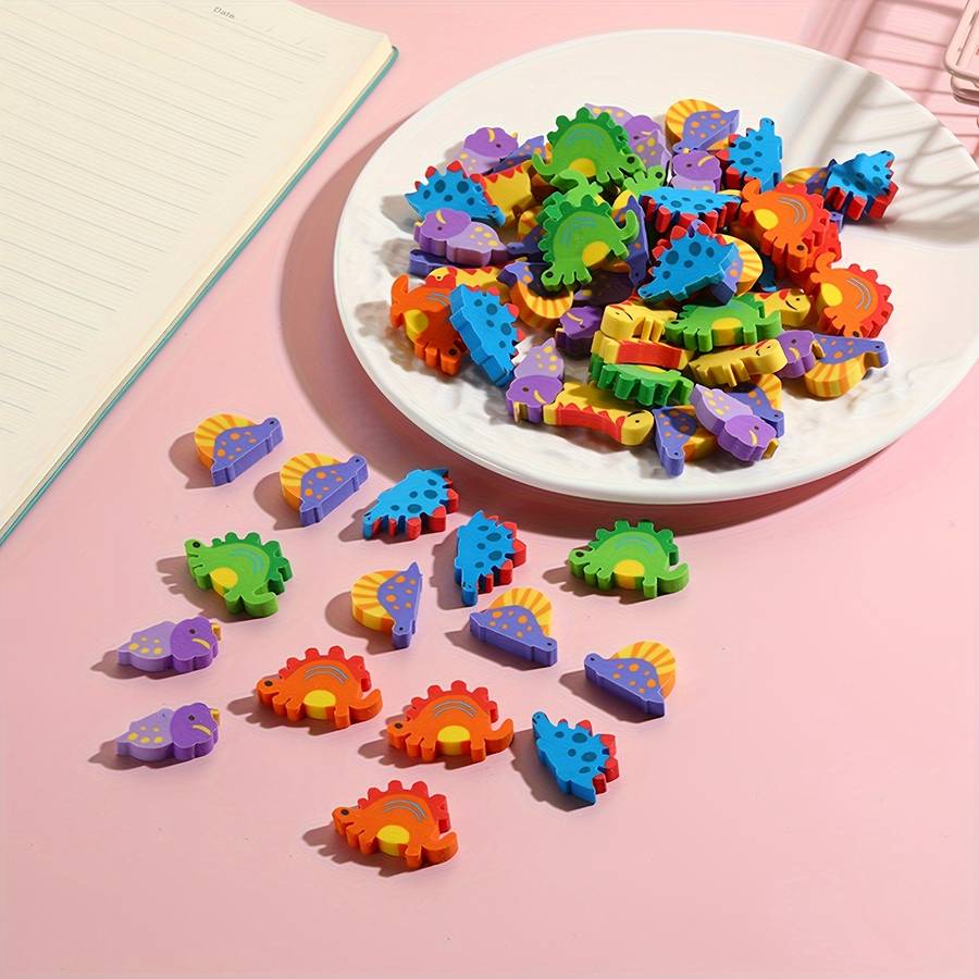 30pcs Colorful Dinosaur Erasers