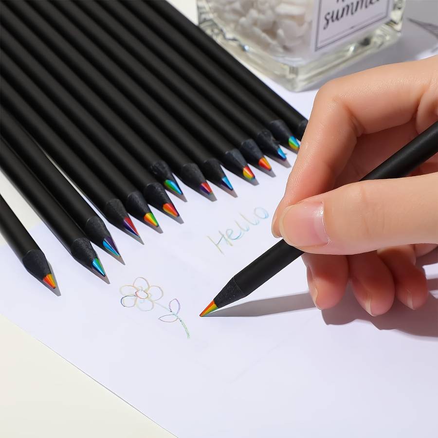 10-Piece 7-Color Rainbow Colored Pencil Set