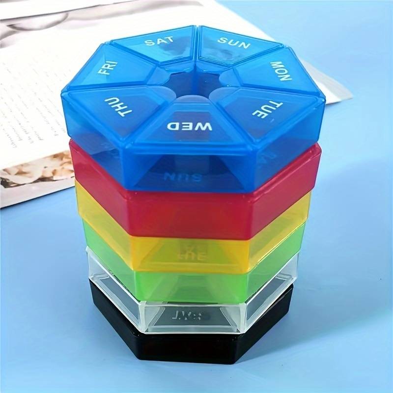 7-Day Pill Organizer with Individual Compartments