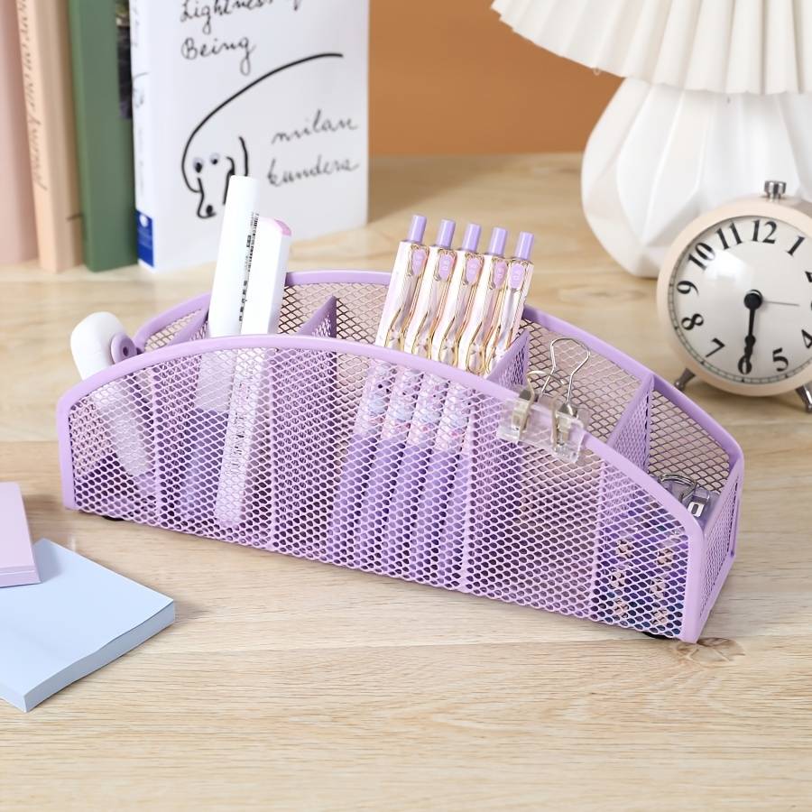 1 Piece Black Metal Pen Holder